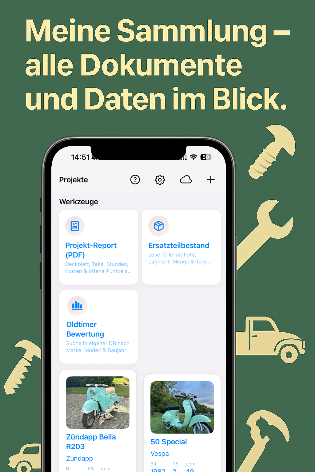 Meine Sammlung – alle Dokumente und Daten im Blick